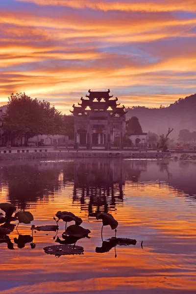 Paisaje Del Amanecer Aldea Xidi Que Sido Catalogada Como Patrimonio — Foto de Stock