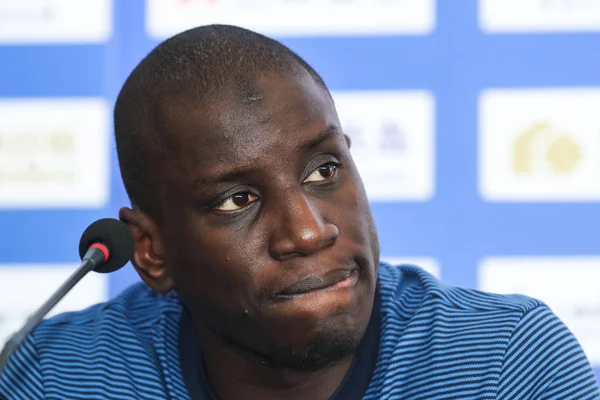 Attaccante Senegalese Demba Shanghai Shenhua Partecipa Una Conferenza Stampa Shanghai — Foto Stock