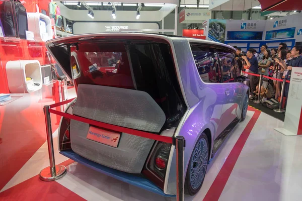 Hanergy Solar Auto Energia Solare Mostra Durante 2018 International Consumer — Foto Stock