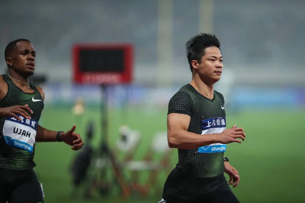 Bingtian China Competes Men 100M Final Iaaf Diamond League Shanghai — Stock Photo, Image