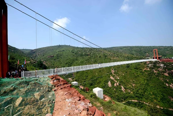 Vista Ponte Vidro Wan Shan Grand Canyon Cidade Luoyang Província — Fotografia de Stock