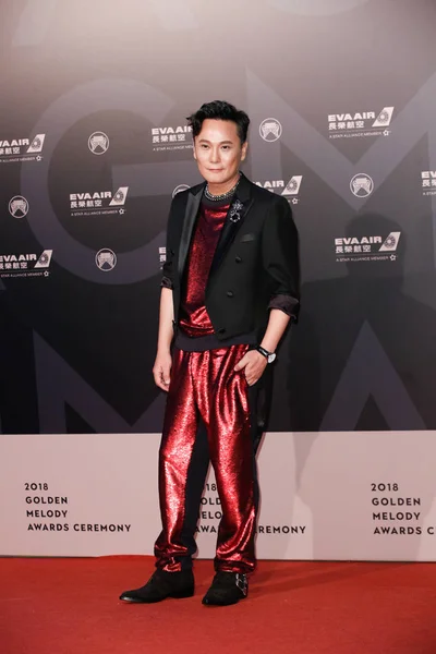 Taiwan Out Taiwanese Singer Jeff Chang Shin Che Arrives Red — Stock Photo, Image