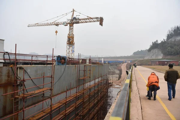 Vue Chantier Une Réplique Grandeur Nature Paquebot Titanic Dans Comté — Photo