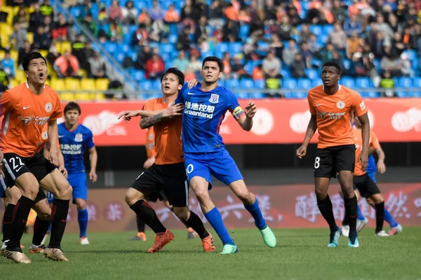 Der Kolumbianische Fußballspieler Giovanni Moreno Rechts Von Shanghai Greenland Shenhua — Stockfoto