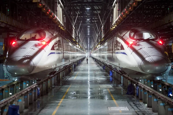 Trens Bala Crh China Railway Alta Velocidade Estão Prontos Para — Fotografia de Stock