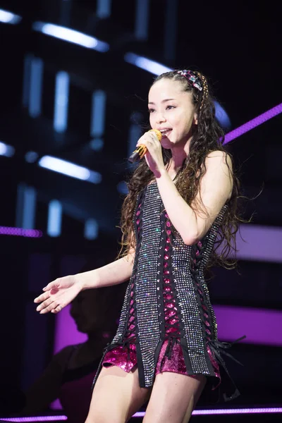 Chanteuse Japonaise Namie Amuro Produit Lors Dernière Tournée Avant Retraite — Photo