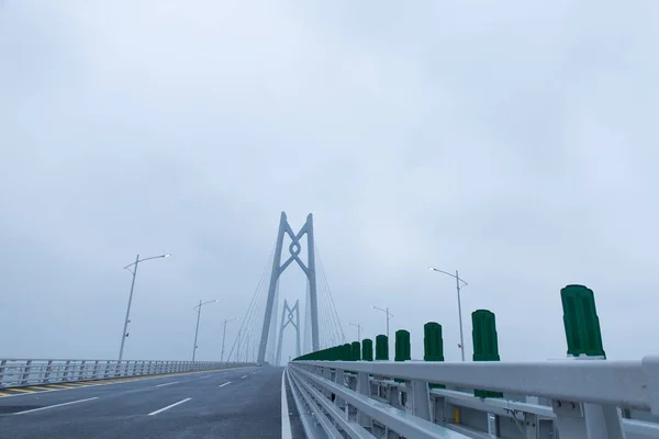 世界最長のクロス海橋 香港香港 マカオ橋 橋の主要な仕事は 2018 日に中国南部の広東省珠海市に完成した後のビュー — ストック写真