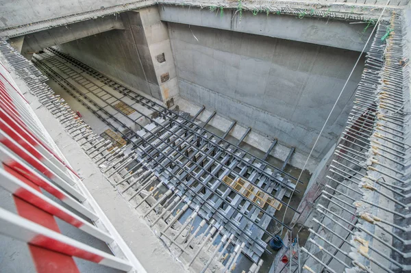 Vista Del Eje Del Escudo Sitio Construcción Nueva Línea Metro —  Fotos de Stock