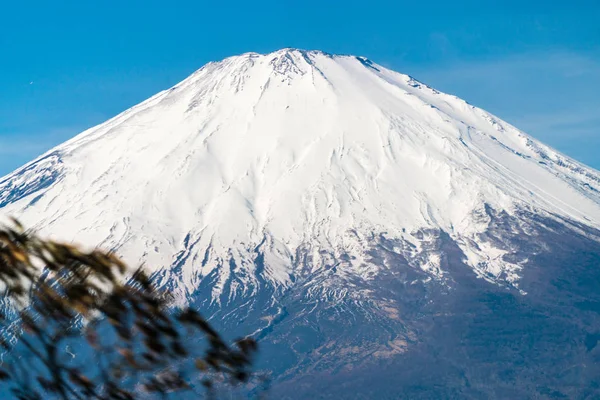 2018年1月13日 日本神奈川县冰雪覆盖的富士山景观 — 图库照片