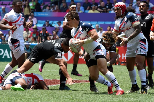 Nouvelle Zélande Concourt Contre Les États Unis Dans Match Rugby — Photo