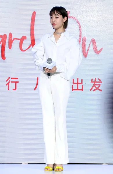 中国女優白白河 エリザベス アーデンのプロモーション イベントに出席 2018 — ストック写真