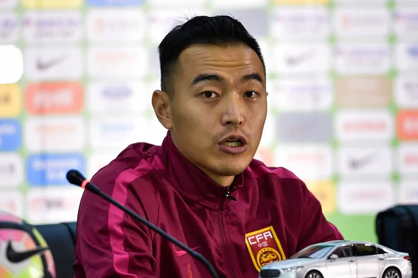 Feng Xiaoting Der Chinesischen Fußball Nationalmannschaft Der Männer Nimmt Einer — Stockfoto