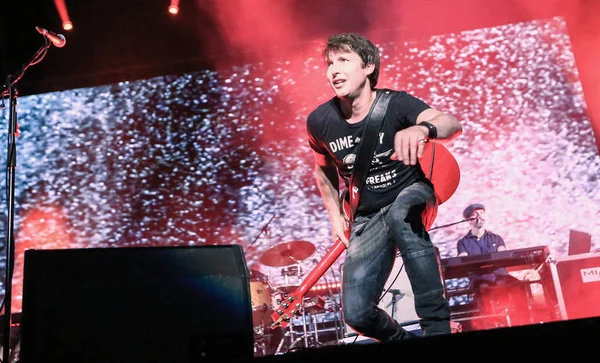 Cantante Inglés James Blunt Actúa Durante Concierto Shanghái China Abril — Foto de Stock