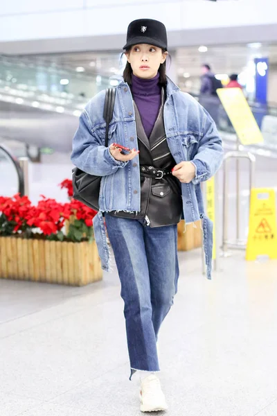 Cantante Actriz China Victoria Song Song Qian Representa Aeropuerto Internacional —  Fotos de Stock