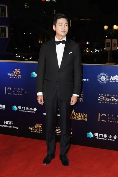 Acteur Sud Coréen Lee Jung Jin Pose Alors Arrive Sur — Photo