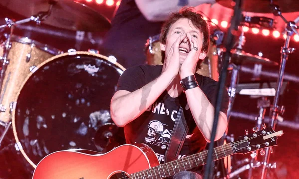 Cantante Inglés James Blunt Actúa Durante Concierto Shanghái China Abril — Foto de Stock