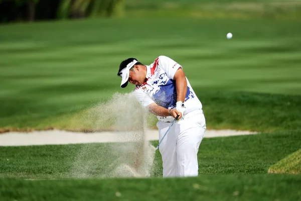 Kiradech Aphibarnrat タイは 2018 日北京 2018年ボルボ中国オープン ゴルフ トーナメントの第 ラウンドで競う — ストック写真