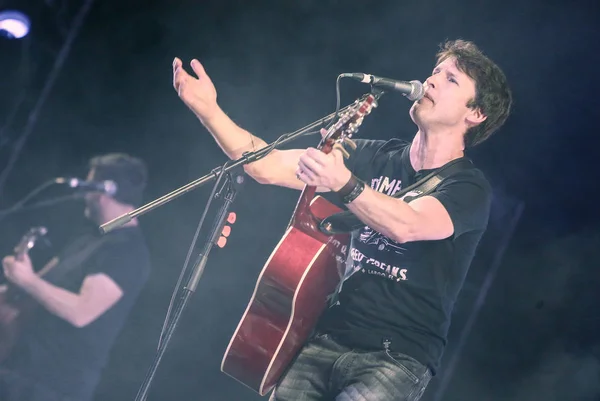 Cantante Inglés James Blunt Actúa Durante Concierto Shanghái China Abril — Foto de Stock