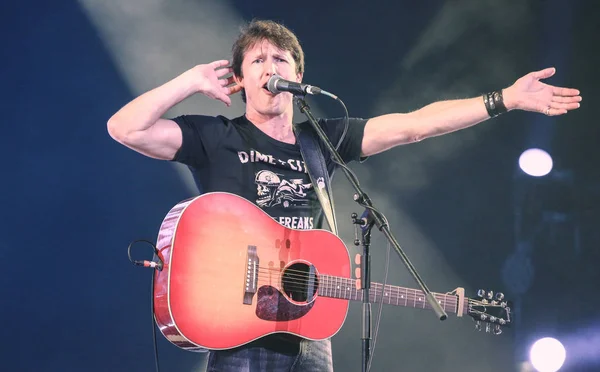 Cantante Inglés James Blunt Actúa Durante Concierto Shanghái China Abril — Foto de Stock