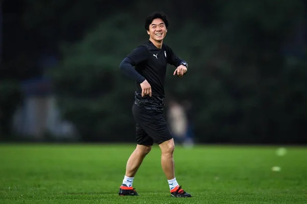 Spillere Fra Japans Cerezo Osaka Deltager Træningssession Før Gruppe Kamp - Stock-foto