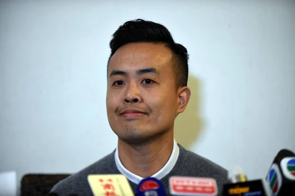 Marco Jugador Billar Hong Kong Asiste Una Conferencia Prensa Después — Foto de Stock