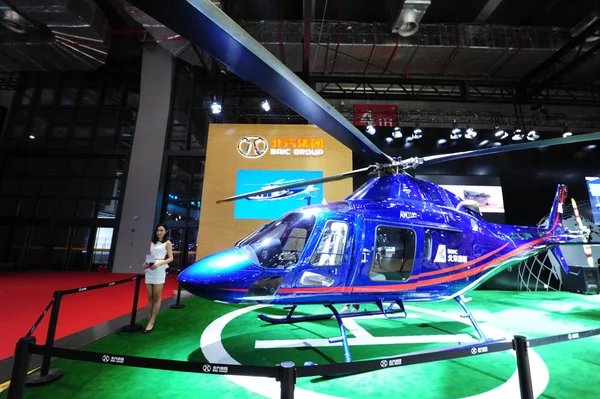 Aw119Kx Helicopter Display Stand Baic Group 17Th Shanghai International Automobile — Stock Photo, Image