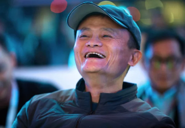 Джек Jack Yun Председатель Alibaba Group Реагируют После Общий Объем — стоковое фото