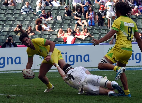 Australie Concourt Contre Angleterre Dans Match Rugby Lors Des Hong — Photo