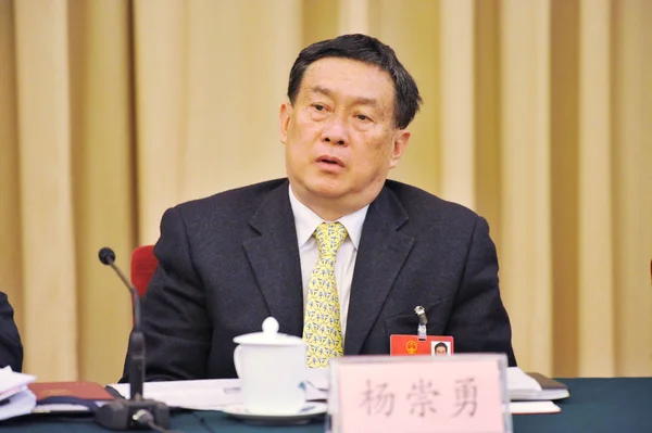Yang Chongyong Sedan Vice Styrelseordförande Hebei Folkkongressen Sköter Ett Plenarmöte — Stockfoto