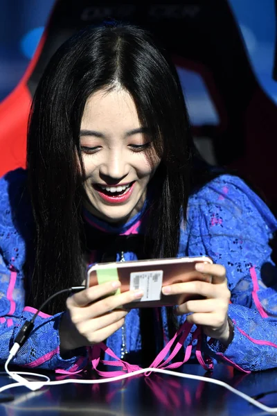 Chinese Singer Actress Jingyi Attends Mobile Game Competition Image Ambassador — Stock Photo, Image