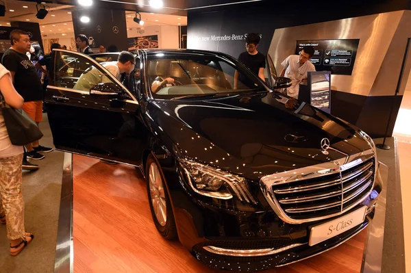 Mercedes Benz Class Carro Está Exibição Durante Show Automóveis Hong — Fotografia de Stock