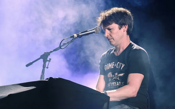 Cantante Inglés James Blunt Actúa Durante Concierto Shanghái China Abril — Foto de Stock