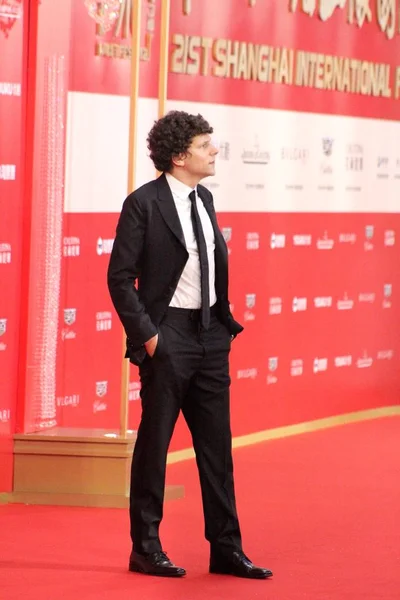 Amerikansk Skådespelare Jesse Eisenberg Anländer Röda Mattan För Avslutningsceremonin Shanghai — Stockfoto