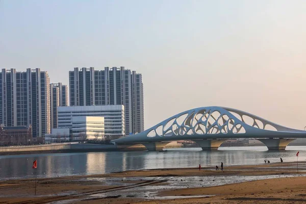 Paisaje Del Puente Del Coral Shanbubei Qiao Chino Hito Ciudad —  Fotos de Stock