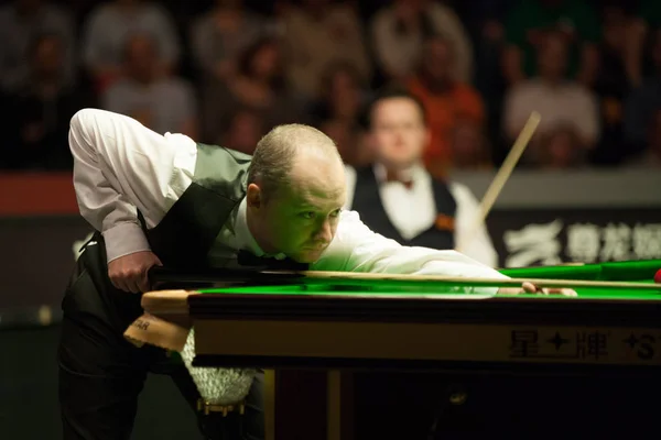 Graeme Dott Skócia Játszik Egy Lövés Shaun Murphy Anglia Félig — Stock Fotó