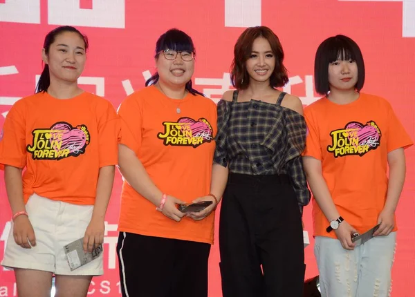 台湾の歌手蔡依林ツァイ出席健康のプロモーション イベントや体育祭 上海で 2018 — ストック写真