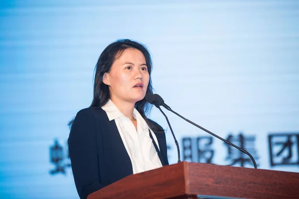 Lucy Peng Lei Prezes Zarządu Ant Financial Services Online Ramię — Zdjęcie stockowe