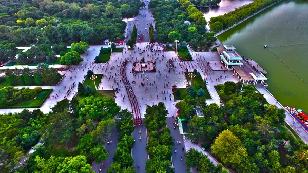 Légi Felvétel Zhaoling Sír Beiling Park Shenyang Város Észak Kínai — Stock Fotó