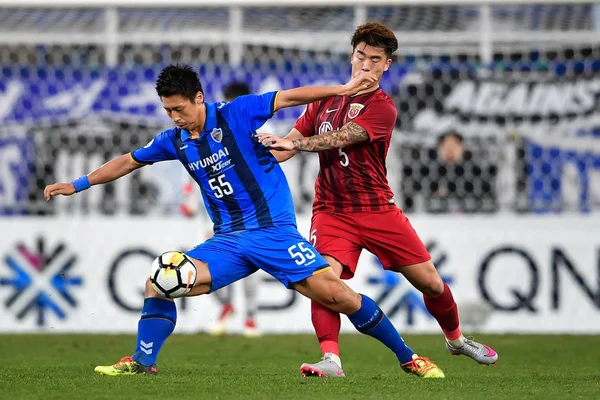 중국의 상하이 Sipg Fc의 2018 Afc 챔피언스 리그에서 2018 요헤이 — 스톡 사진