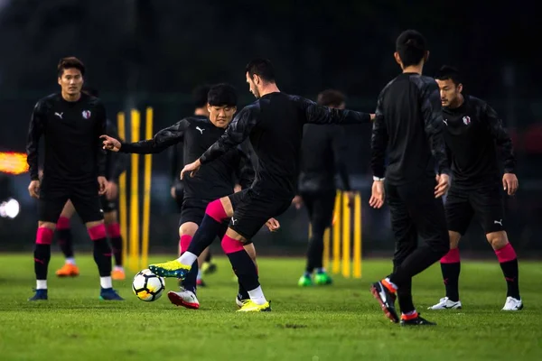 Παίκτες Της Ιαπωνίας Cerezo Osaka Παε Λάβουν Μέρος Μια Προπόνηση — Φωτογραφία Αρχείου