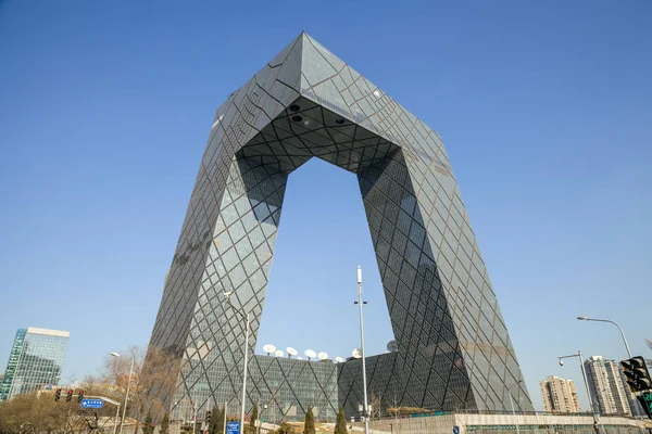 Вид Штаб Квартиру Центрального Телевидения Китая Пекине Китай Января 2015 — стоковое фото