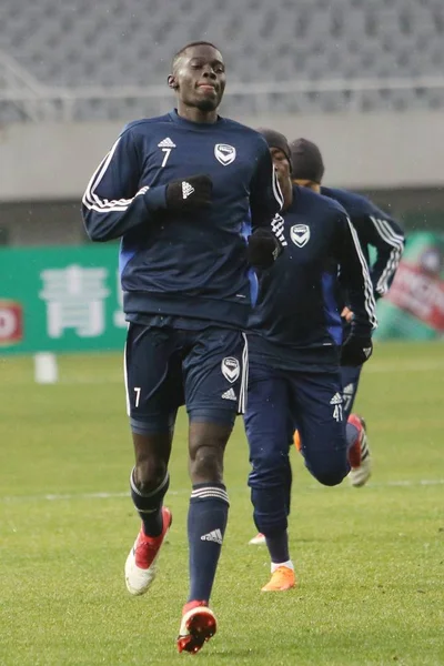 Kenny Athiu Melbourne Victory Australie Participe Une Séance Entraînement Pour — Photo