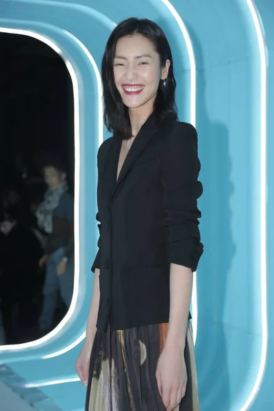 Supermodelo China Liu Wen Asiste Espectáculo Moschino Durante Semana Moda — Foto de Stock