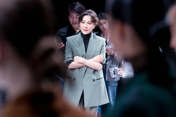 Hong Kong Actress Carina Lau Pictured Shanghai Fashion Week Fall — стоковое фото