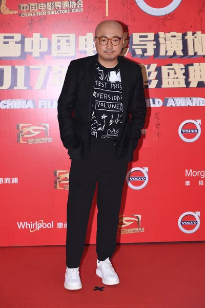 Китайский Актёр Режиссёр Сюй Чжэн Позирует Прибывает Красную Дорожку Премию — стоковое фото
