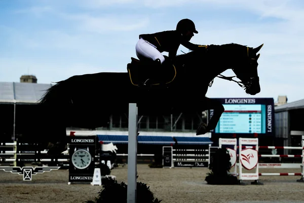 Equestre Compete 55M Gcl First Competition Clock Durante Grande Prêmio — Fotografia de Stock