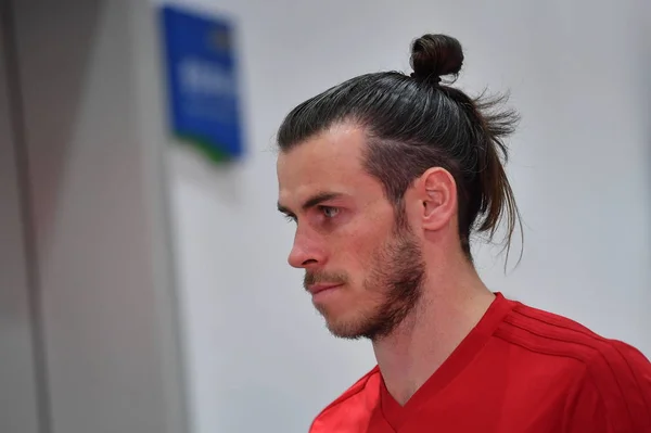 Gareth Bale Walii Piłce Nożnej Jest Zdjęciu Sesji Treningowej Przed — Zdjęcie stockowe