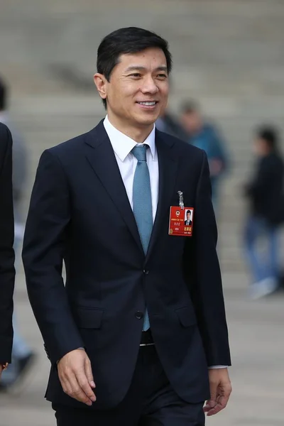 Robin Yanhong Yönetim Kurulu Başkanı Ceo Baidu Pekin Cppcc Çinli — Stok fotoğraf