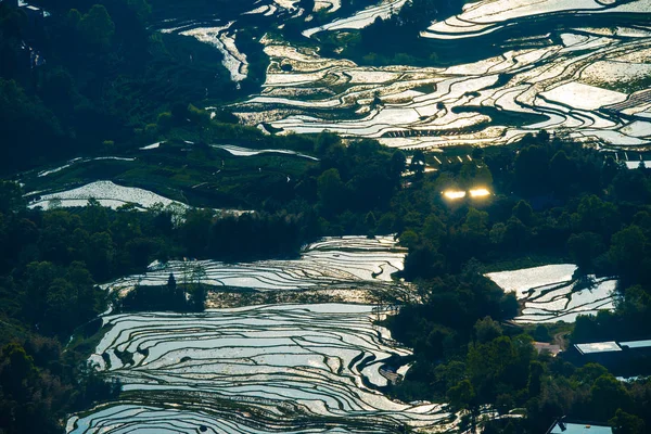 Paisaje Campos Terrazas Después Rotación Cultivos Condado Xuyong Ciudad Luzhou — Foto de Stock