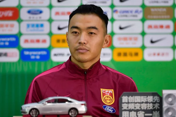 Feng Xiaoting Dari Tim Nasional Sepak Bola Pria Tiongkok Menghadiri — Stok Foto